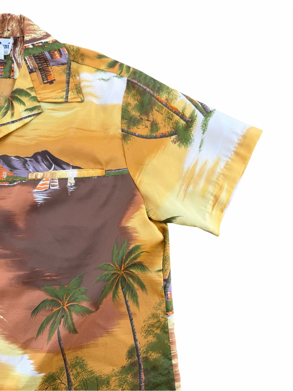 Rai Nani Vintage Men's Button up Hawaiian Shirt/Tropical Print/Size: Large - Picture 5 of 14